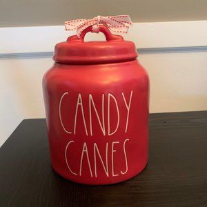 Rae Dunn Christmas Candy Canes Canister